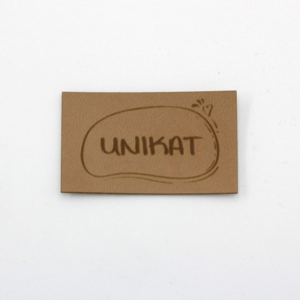 Kunstleder Label Unikat 3 x 5 cm