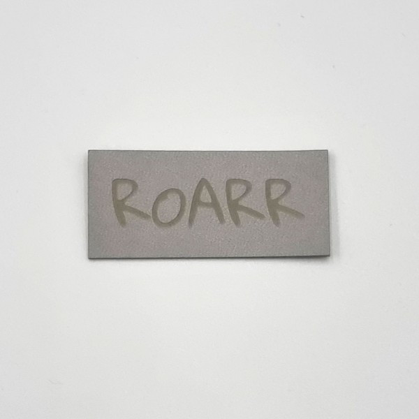 Kunstleder Label Roarr Grau 6 x 2,5 cm