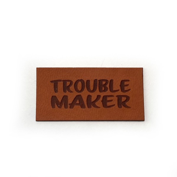 Kunstleder Label Troublemaker