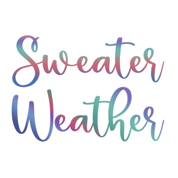Bügelbild Sweater Weather
