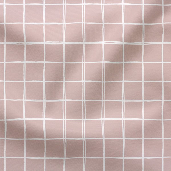 French Terry Grids in Blush