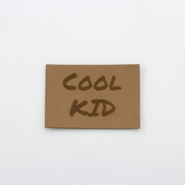 Kunstleder Label Cool Kid 3,5 x 5cm